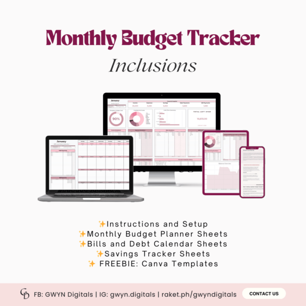 BUDGET PLANNER | SAVINGS TRACKER SPREADSHEET